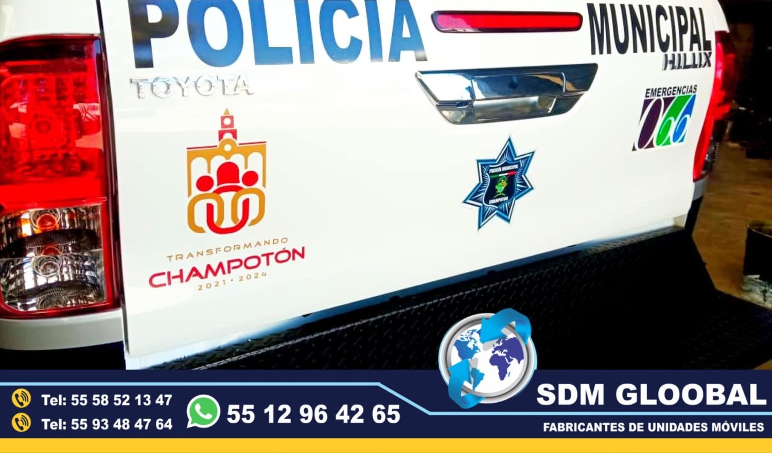 Rotulacion, balizamiento, cromatica de Patrullas, Ambulancias, Gruas. 