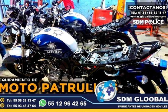venta de moto patrullas fabricacion equipamiento conversion para seguridad publica y privada equipamiento conversion deunidades moviles somos fabricantes directos de accesorios metalicos como roll bar tumbaburrosdefensa delatera trasera escalon banca lona pintura torreta sirena bocina codigos rojo azulestrobos instalacion