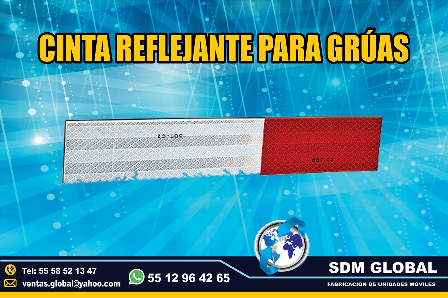 Venta de cintas reflejantes para gruas de salvamento<br>