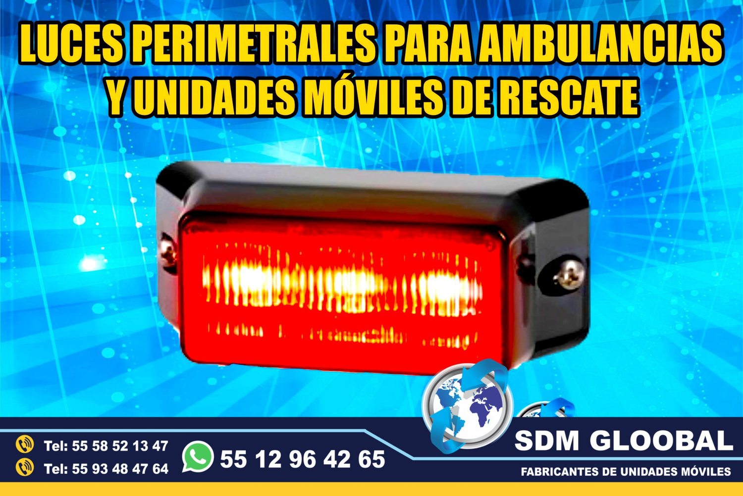 Venta e Instalacion de Luces Perimetrales Auxiliares Emergemcia para Ambulancias de Traslado  