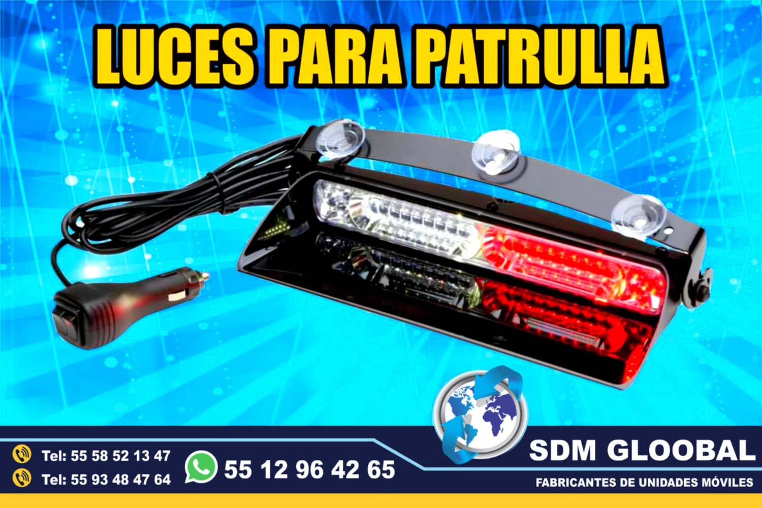 Venta de Barra de luces de leds, para patrullas pick up sedan<br>