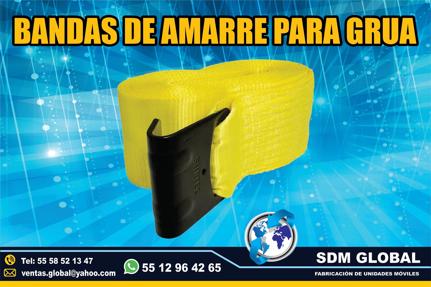 VENTA DE BANDAS DE AMARRE para gruas