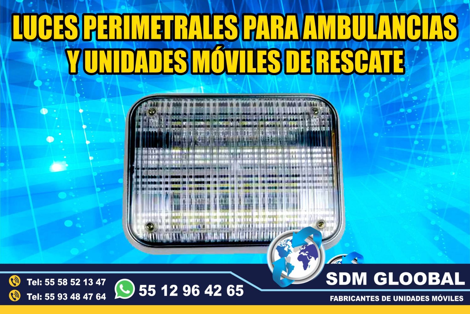 Venta e Instalacion de Luces Perimetrales Auxiliares Emergemcia para Ambulancias de Traslado  