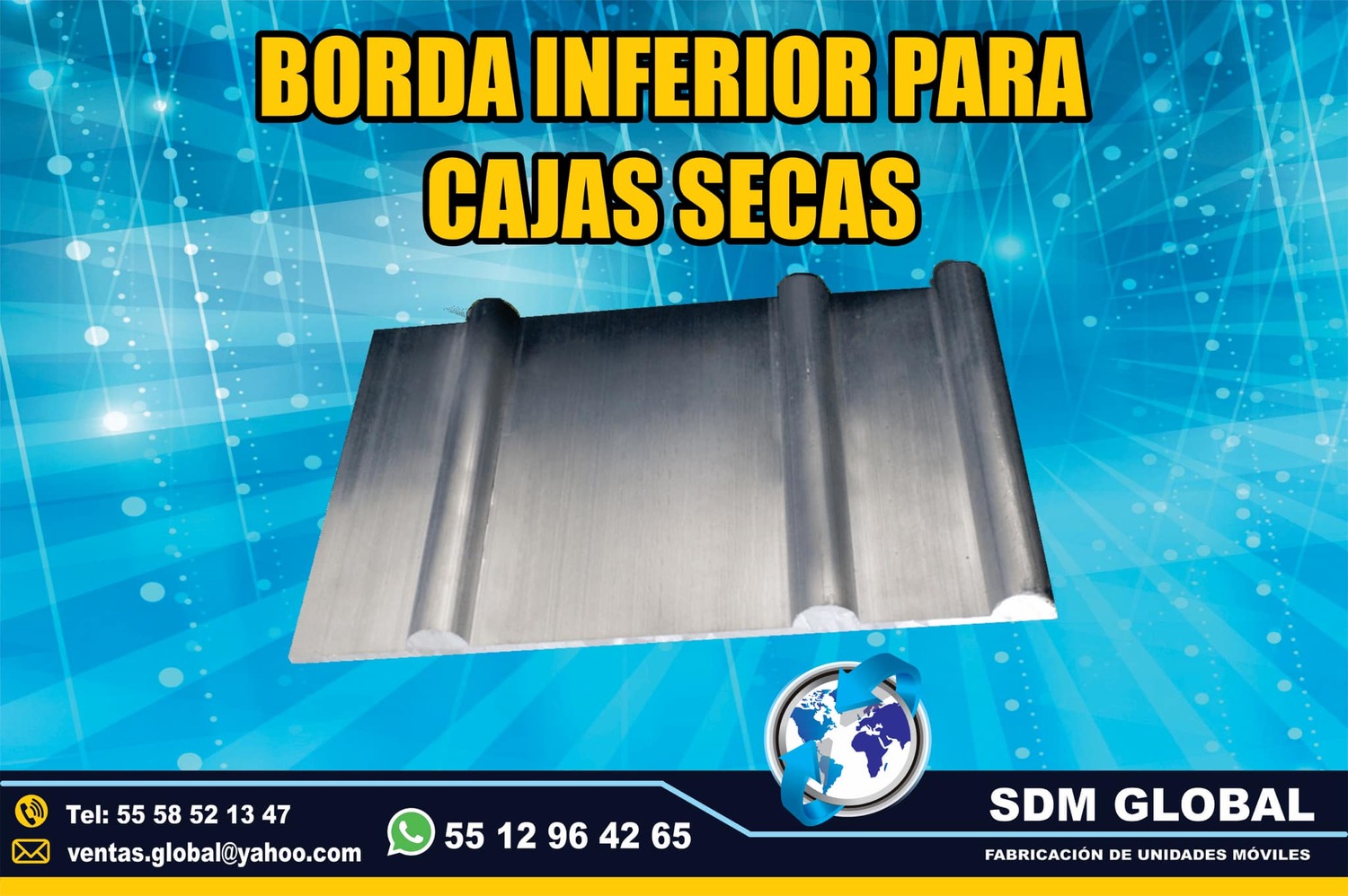 Borda para carrocerias y cajas secas plataformas remolques