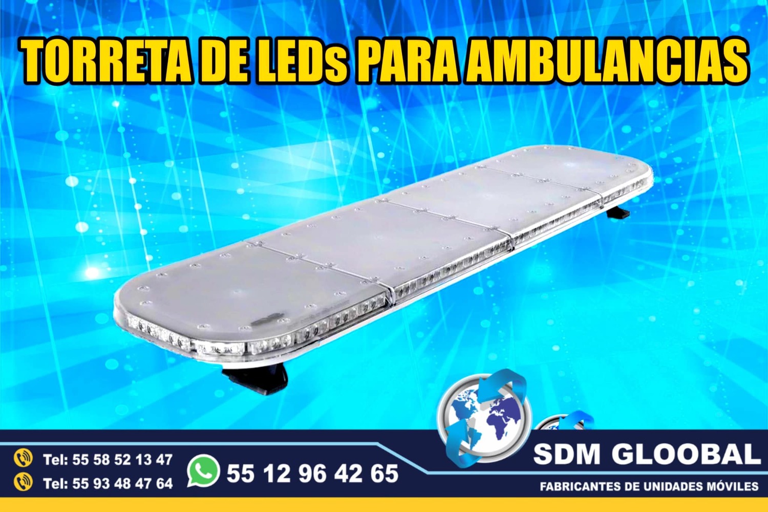 Venta de Torreta de Leds para patrullas color rojo Epcom <br>