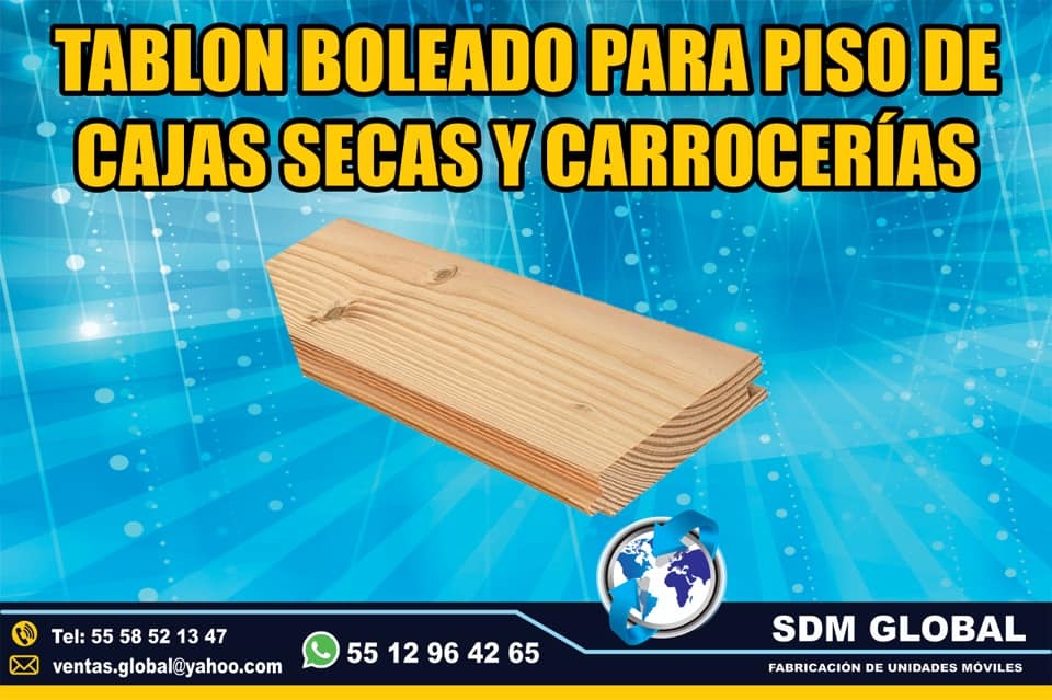 Piso de tablon para carrocerias y cajas secas plataformas remolques