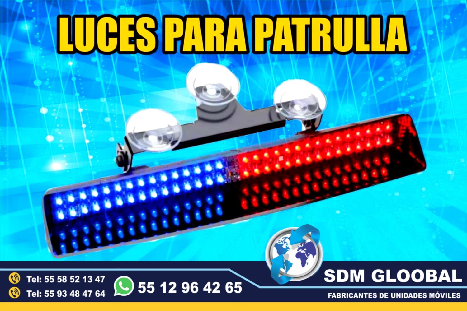 Venta de Barra de luces de leds, para patrullas pick up sedan<br>