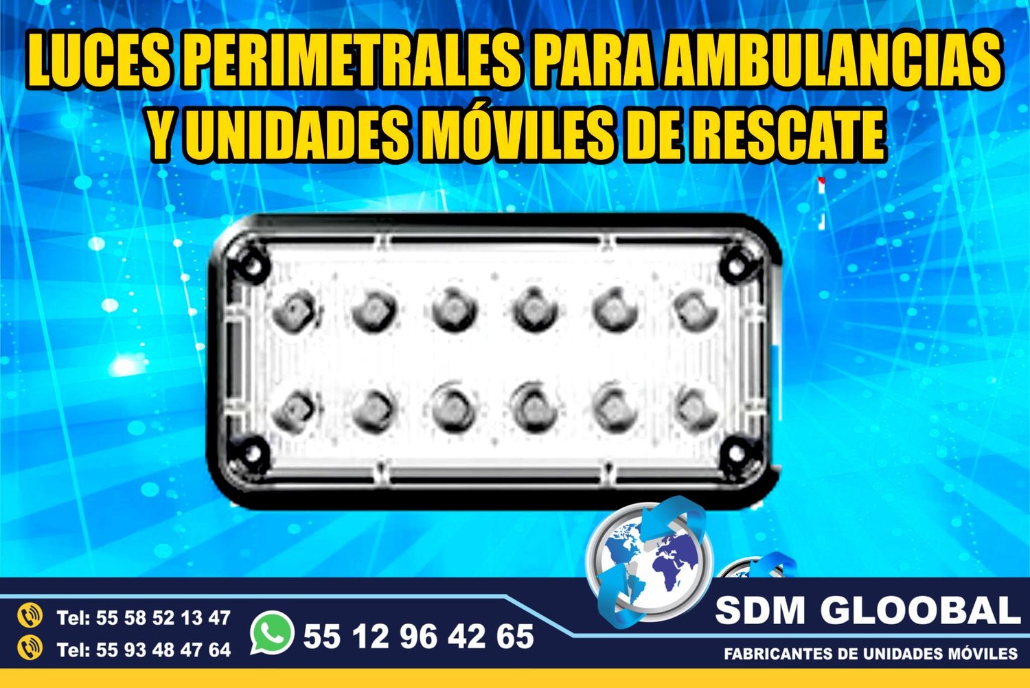 Venta e Instalacion de Luces Perimetrales Auxiliares Emergemcia para Ambulancias de Traslado  