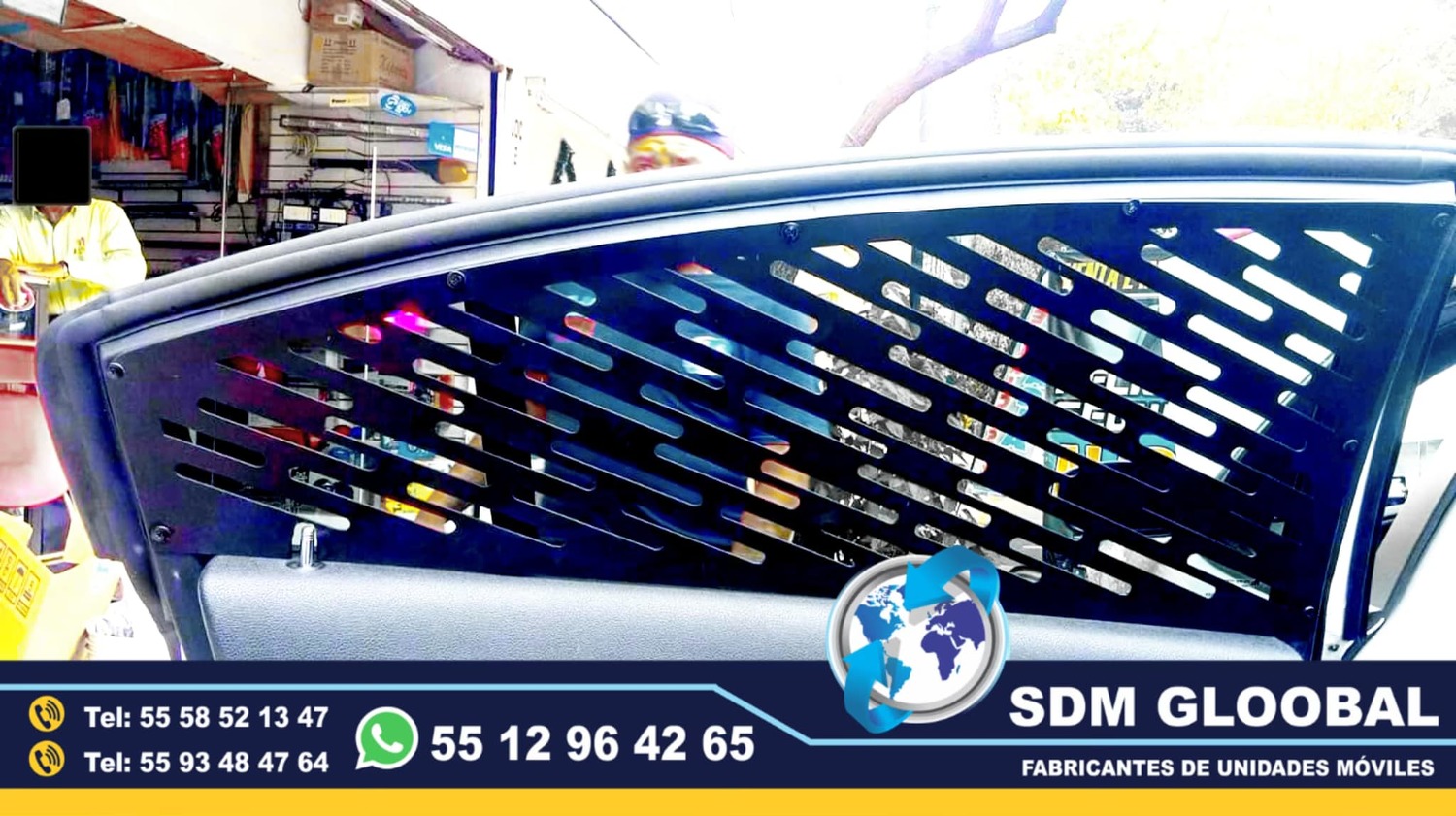 Rejillas o rejas de proteccion de ventanas para patrullas equipadas