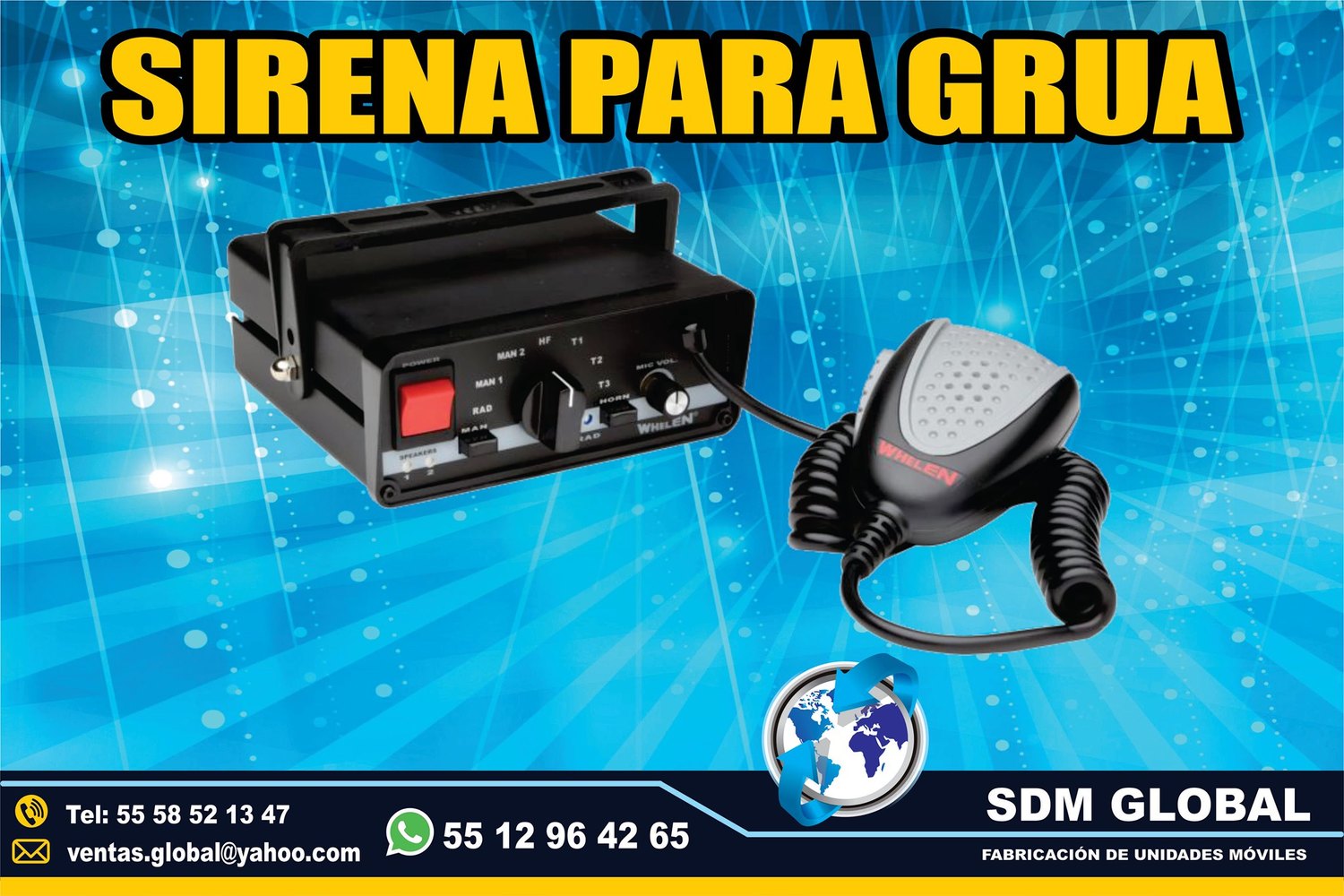 VENTA DE SIRENA MARCA WHELEN para gruas
