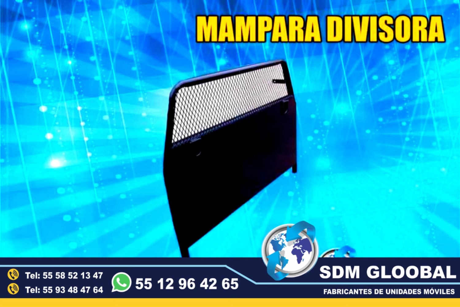 Fabricacion y venta de Mampara divisoria para patrullas pick up<br>