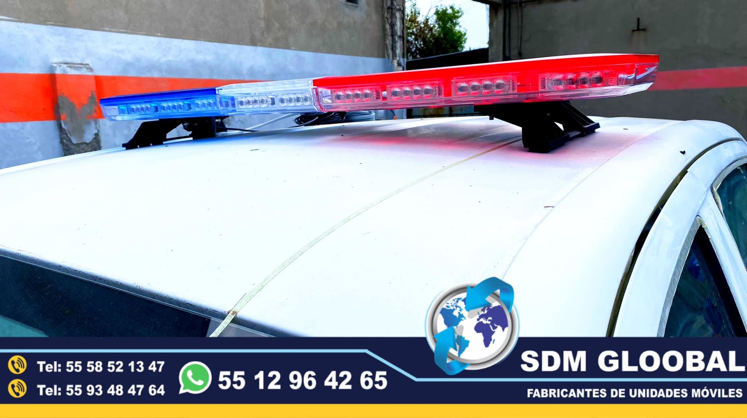 Venta de Torreta de Leds para patrullas color rojo azul   