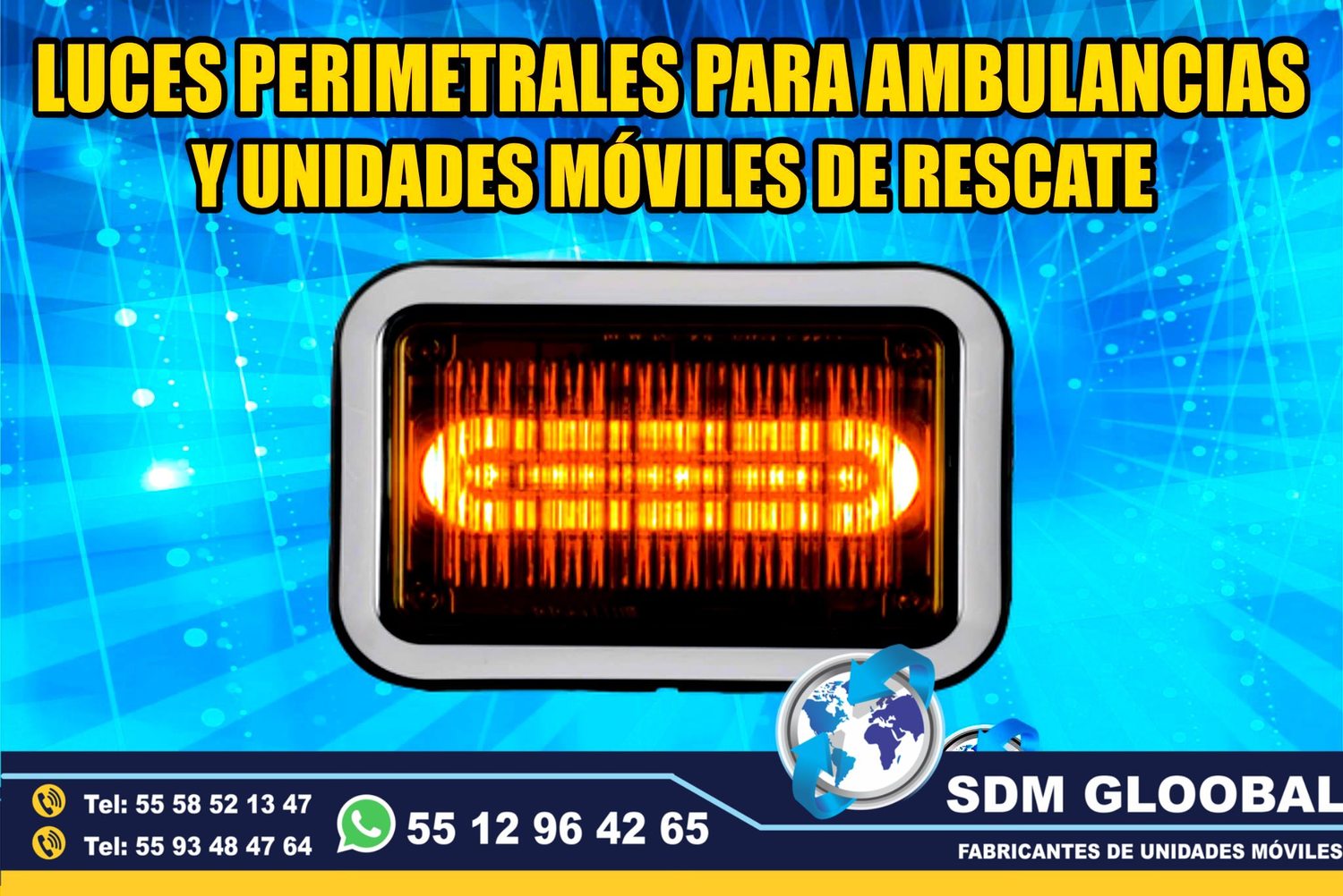 Venta e Instalacion de Luces Perimetrales Auxiliares Emergemcia para Ambulancias de Traslado  