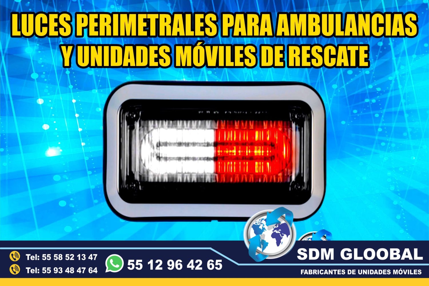 Venta e Instalacion de Luces Perimetrales Auxiliares Emergemcia para Ambulancias de Traslado  