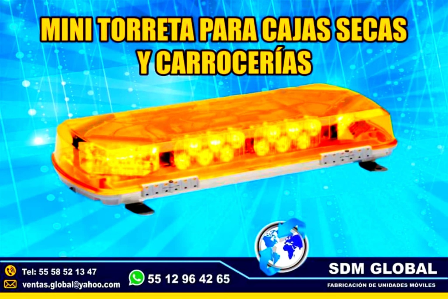 Venta de Torretas, Minitorretas, luces auxiliares color ambar para patrullas pick up sedan motopatrullas<br>